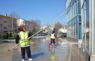 Demiryolu üst geçidi yıkanarak temizlendi