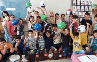 Diyarbakırlı öğrenciler atık yağları okula...