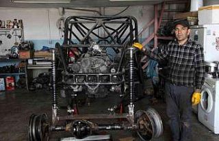 Doğalgaz borularından off road için otomobil yapıyor