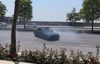 Düğün konvoyunun önünü kesip drift yaptı
