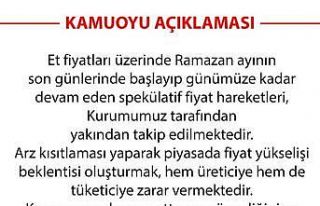 Et ve Süt Kurumu: “Spekülatif fiyat hareketleri...