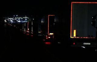 Hamzabeyli Sınır Kapısında tır kuyruğu