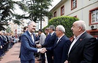 İnegöl protokolü bayramlaşma töreninde bir araya...