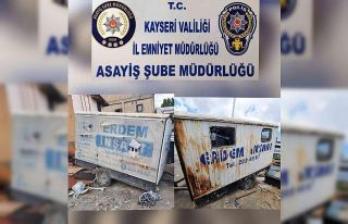 İnşaattaki konteyneri çaldılar