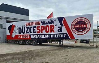 Kamyonculardan Düzcespor’a destek