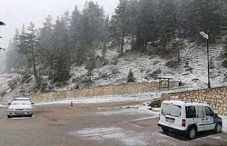 Kastamonu’nun yüksek kesimlerinde kar yağışı...