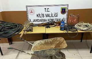 Kilis’te kaçak kazı yapan bir kişi yakalandı