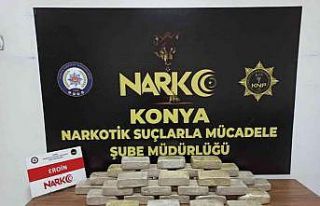 Konya’da 16 kilo 820 gram eroin ele geçirildi