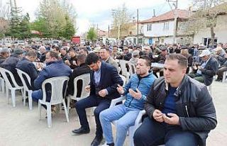 Köylüler kurban kesip yağmur duası ettiler