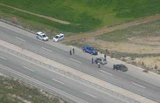 Kütahya’da helikopter destekli trafik denetim