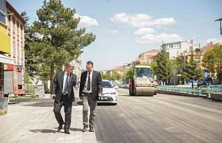 Kütahya’da yol ve kaldırım yenileme çalışmaları