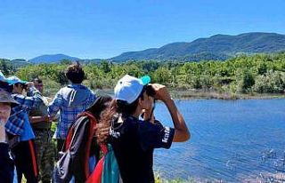 Lise öğrencileri Filyos Nehri Havzası’nda kuş...