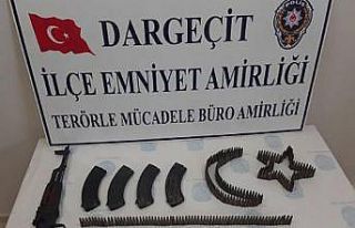 Mardin’de metruk binada teröristlere ait uzun namlulu...