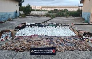 Mersin’de 435 kilogram gümrük kaçağı nargile...