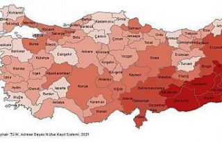 Mersin’de ortalama hane halkı büyüklüğü 3,20...