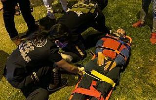 Motosiklet yayaya çarptı: 1 yaralı