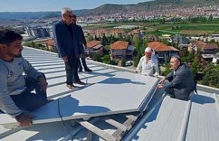 Müftü Ölmez Kur’an kursu inşaatında incelemelerde...