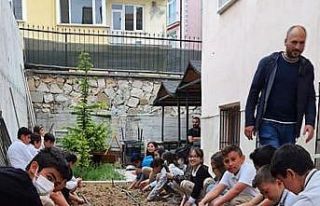 Okul bahçesinde organik tarım projesi