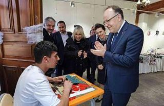 Özel eğitim öğrencilerinden sergi