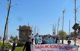 Sağlık için yürüdüler