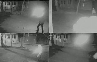 Samsun’da molotoflu saldırının görüntüleri...