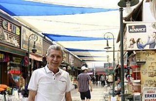 Sinan Mahallesi çarşısı gölgelikle kaplandı