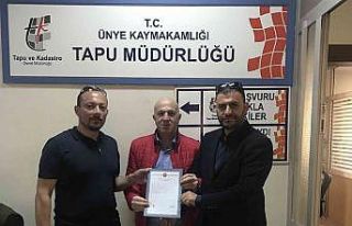 Ünye Oto Galericiler Sitesi’nin tapusu alındı