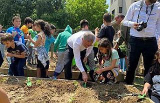 Üsküdar’da fideler toprakla buluştu, ortaya renkli...