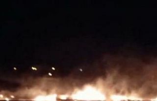 Arpa ve buğdaylar yangında  küle döndü