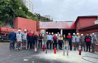 Artvin’de doğalgaz yangını tatbikatı