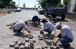 Bağlar Belediyesinden parke çalışmaları
