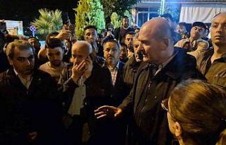 Bakan Soylu, selin ağır tahrip verdiği Kozcağız’da