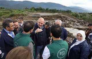 Bakan Soylu, selin vurduğu Düzce’de inceleme yaptı