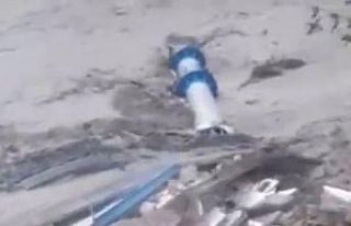 Bartın’daki selde cami yıkıldı