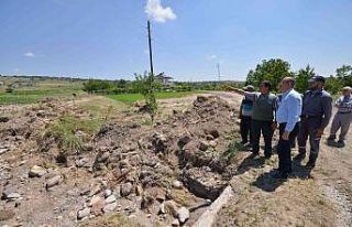 Başkan Kavuş yağışlardan olumsuz etkilenen 4...