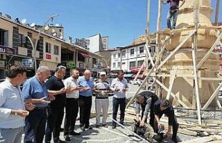 Bayburt’ta Saat Kulesinin restorasyon çalışması...