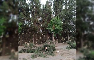 Belediye ekipleri anında müdahale etti, fırtına...