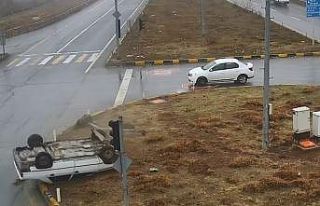Bitlis’teki trafik kazaları kamerada