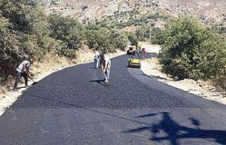 Bodrum’da bir ayda 10 bin tondan fazla asfalt serimi...