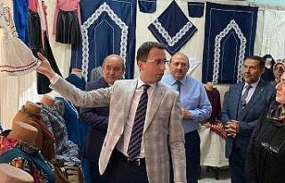 Bolvadin’de açılan giyim üretim sergisi büyük...