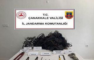 Çanakkale’de 350 bin liralık kablo çalan hırsızlar...