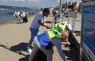 Çanakkale’de sahil temizliği