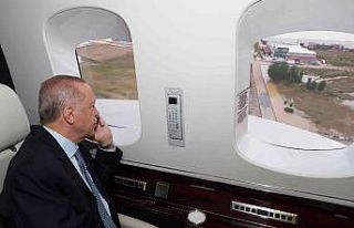 Cumhurbaşkanı Erdoğan, selden etkilenen Akyurt’ta...