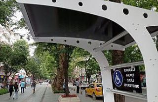 Cumhuriyet Bulvarı’na engelli şarj istasyonu