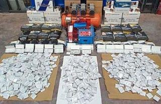 Denizli’de binlerce kaçak sigara ele geçirildi