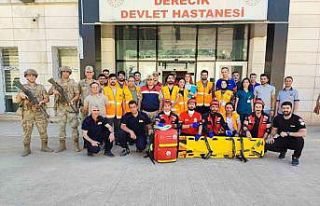 Derecik Devlet Hastanesinde tatbikat