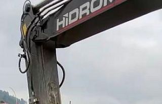 Dereye düşen yaralı karaca iş makinesi ile kurtarıldı