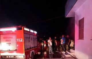 Dikiş kursunda çıkan yangın söndürüldü