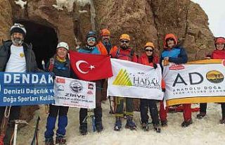 Erciyes Kuzey Buzul Zirve Tırmanışı başarıyla...