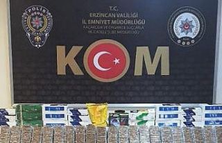 Erzincan’da kaçak sigara operasyonu